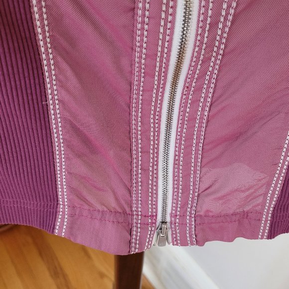 Beate Heymann Street Couture Fuchsia Mesh and Jersey Jacket US 10 - Picture 4 of 16